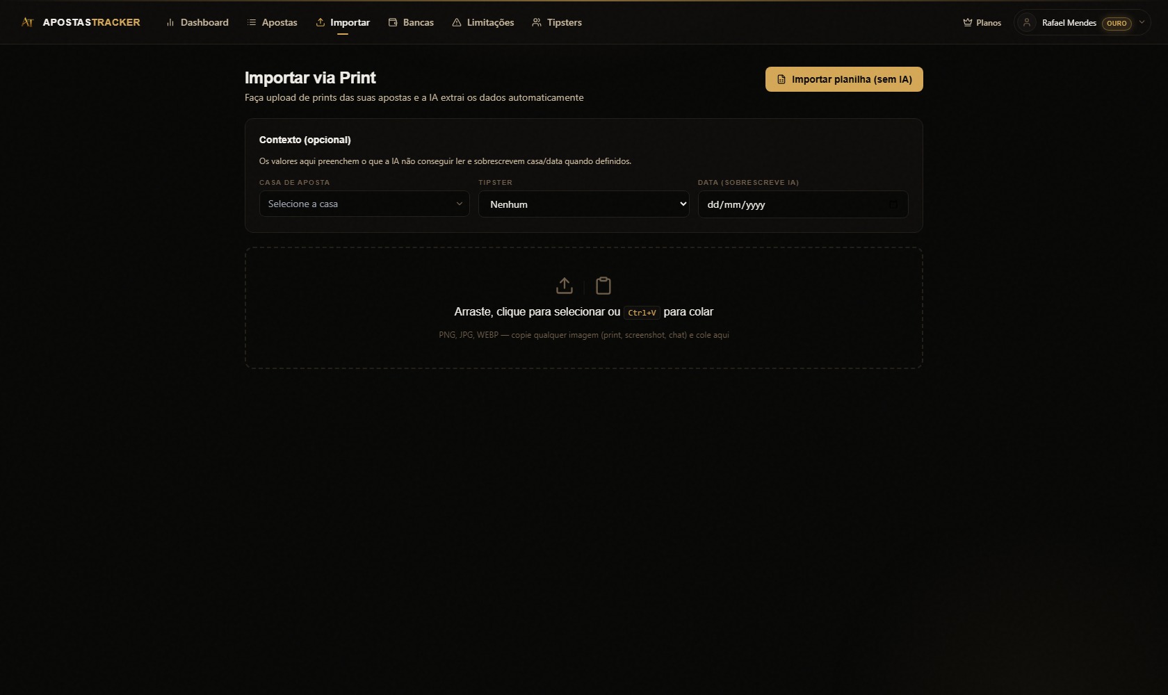Cola o print. A aposta vira dado.
